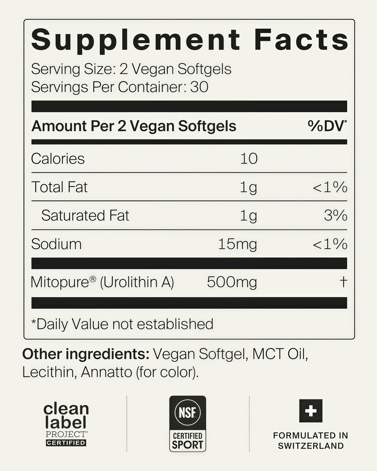 Mitopure Softgels Urolithin A